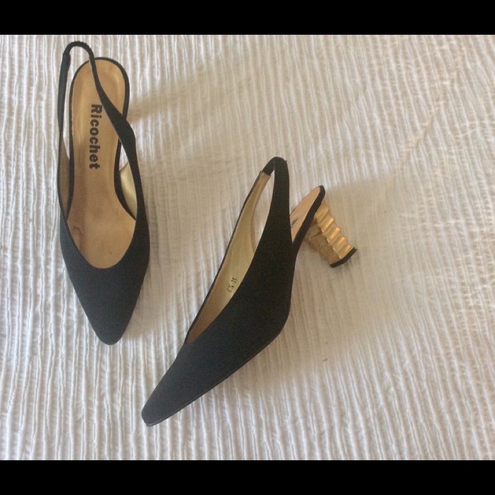BLACK SLING BACK SHOES